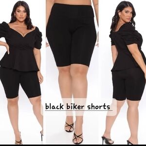 New Black Biker Shorts